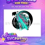Free Vibrant Teal Pink Abstract Free Chaotic Fragmented Chuck and Pearls Free SVG - Instant Download
