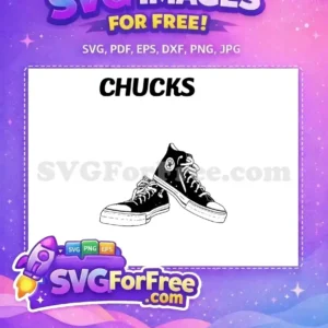 Free Black High Top Free Chucks and Pearls Fashion Design Free SVG