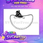 Free Classic Black Chucks Free Elegant Pearl Heart Chuck and Pearls Free SVG - Instant Download