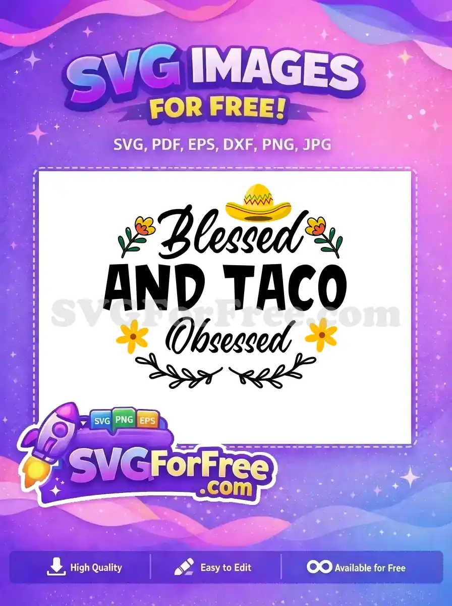 A fun, colorful Cinco de Mayo design with a yellow sombrero, flowers, and a festive border, perfect for quotes.