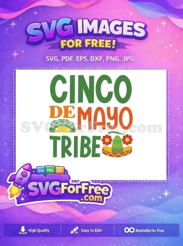 A Cinco de Mayo themed design with tacos, sombreros, and vibrant colors, celebrating the festive occasion.