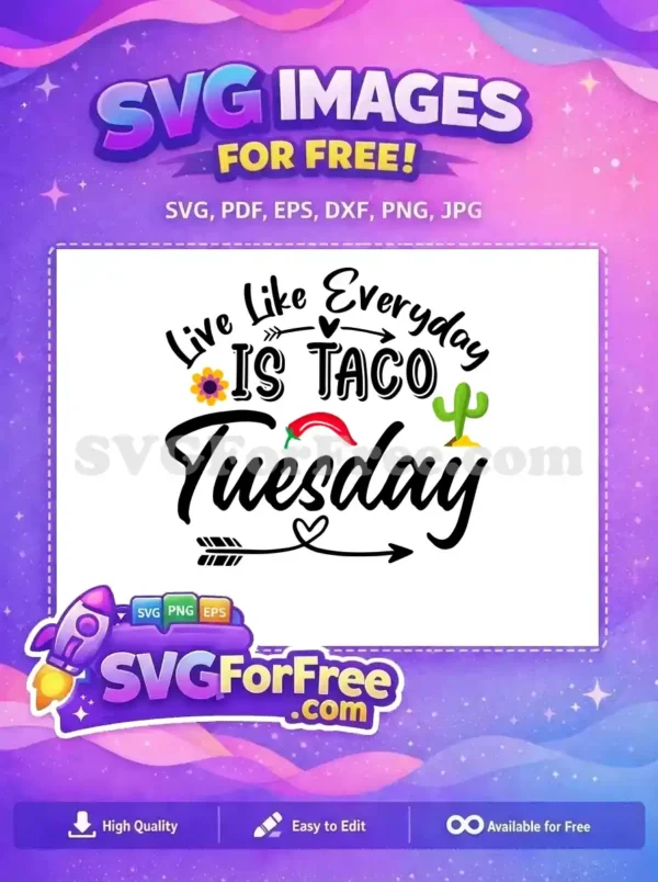 Free Taco Tuesday Free Chili Cactus Cinco de Mayo Quotes Free SVG