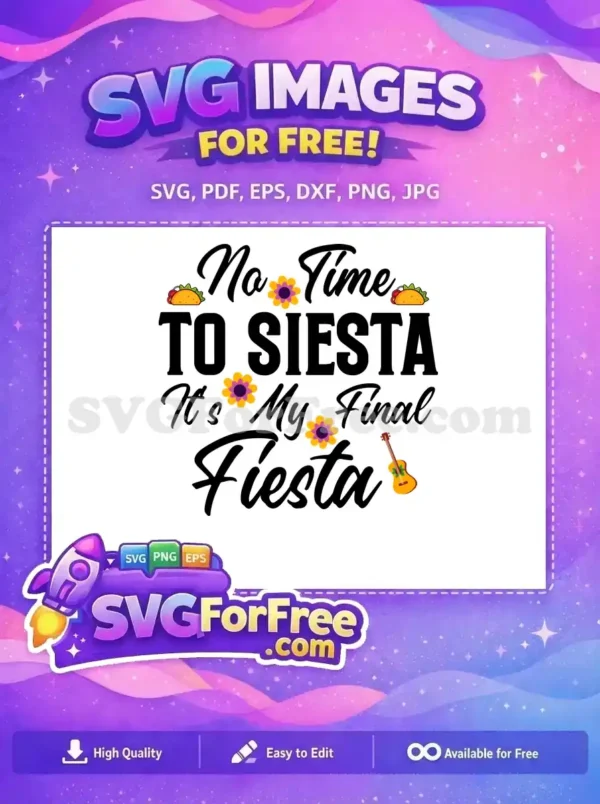 Free Tacos Flowers Free Guitar Fiesta Cinco de Mayo Free SVG