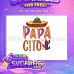 Free Colorful Sombrero Free Papa Cito Cactus Cinco de Mayo Quotes Free SVG - Instant Download