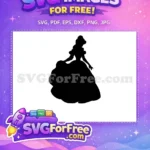 Free Elegant Gown Free Princess Silhouette Cinderella Free SVG - Instant Download