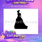 Free Elegant Updo Free Flowing Ball Gown Cinderella Free SVG - Instant Download