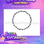 Free Wavy Black Star Free Celestial Circle Wreath Design Free SVG - Instant Download