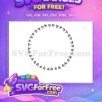 Free Black Doodle Hearts Free Wreath Design Romantic Valentine Free SVG - Instant Download