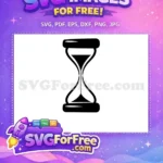 Free Black Hourglass Free Time Measurement Clock Sand Timer Free SVG - Instant Download