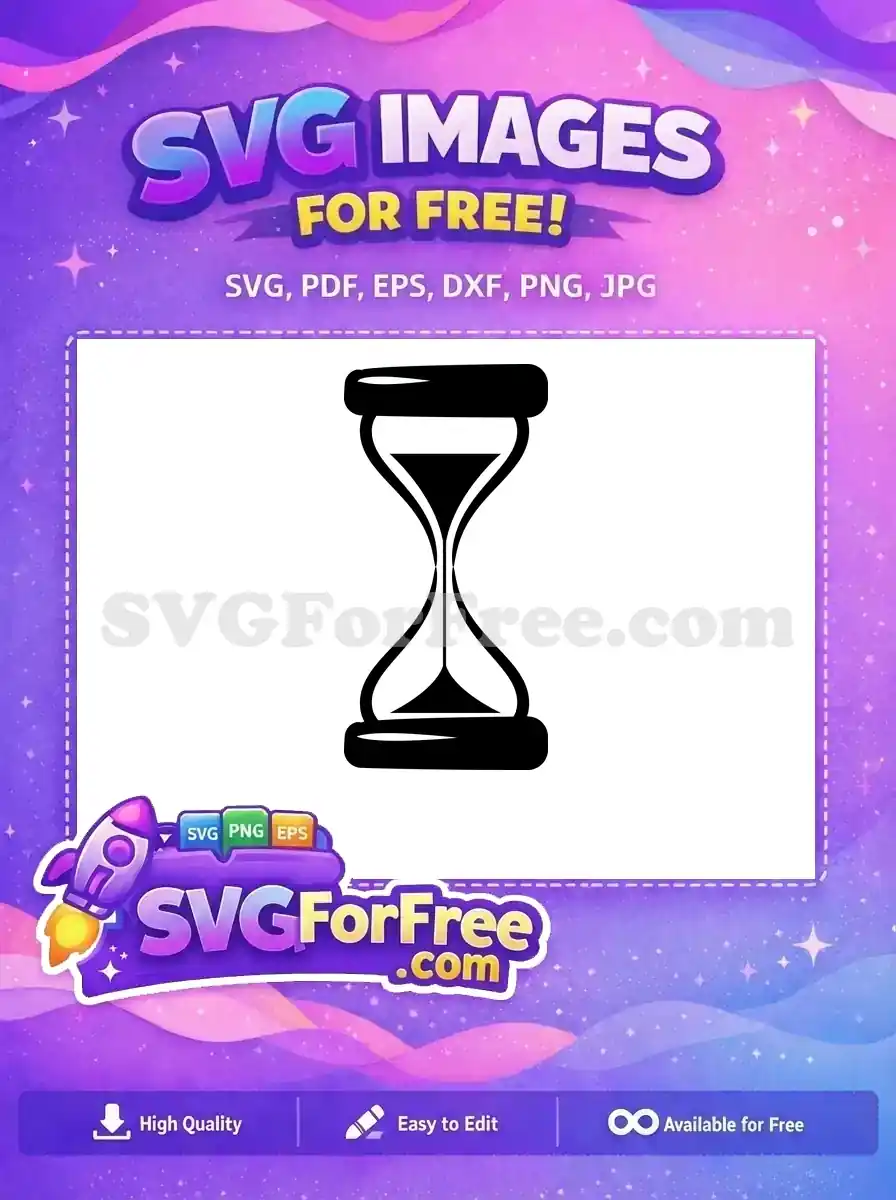 Free Black Hourglass Free Time Measurement Clock Sand Timer Free SVG