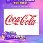 Free Iconic Red Script Free Vintage Typography Coca Cola Free SVG - Instant Download