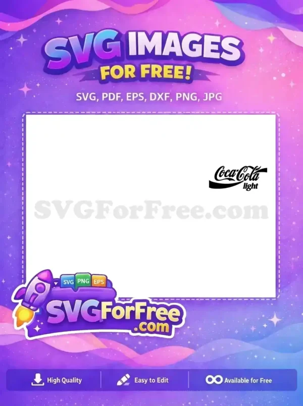 Free Black Script Logo Free Light Soda Text Coca Cola Light Free SVG