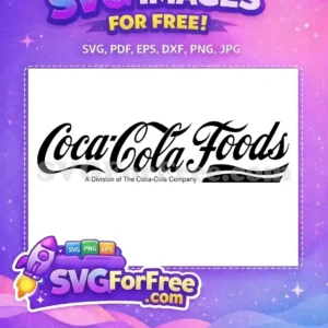 Free black Coca-Cola script Free Foods elegant brand Free SVG