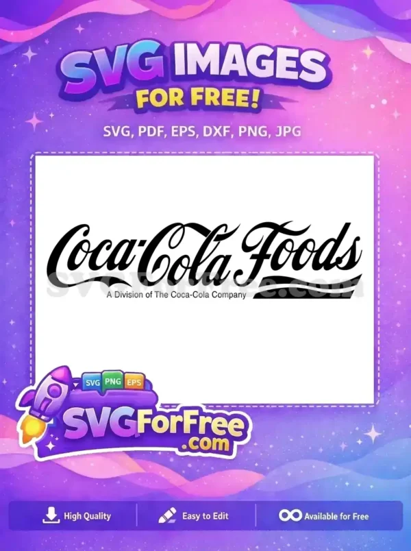 Free black Coca-Cola script Free Foods elegant brand Free SVG