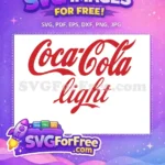 Free Red Classic Script Free Light Brand Logo Coca Cola Free SVG - Instant Download