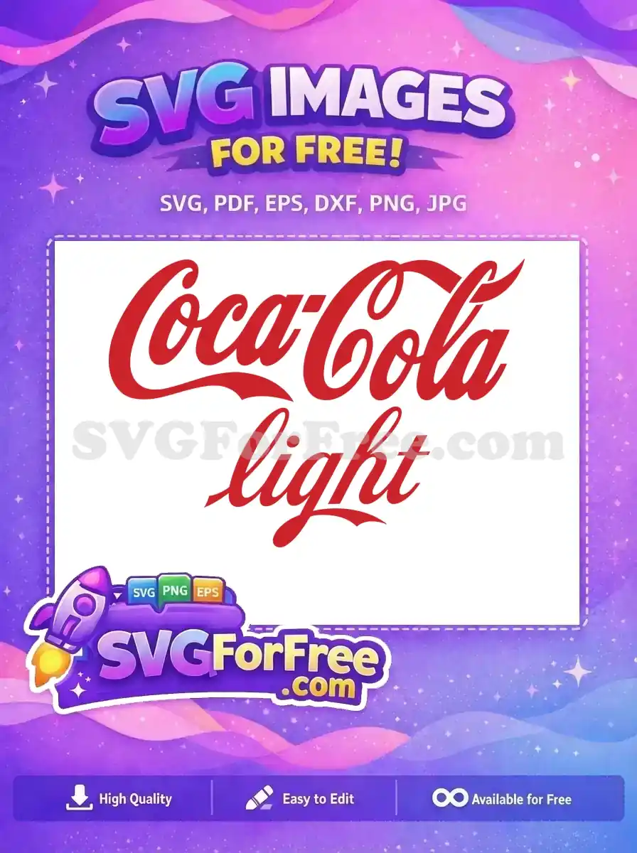 Free Red Classic Script Free Light Brand Logo Coca Cola Free SVG
