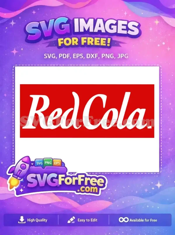 Free White Cursive Lettering Free Red Background Coca Cola Inspired Free SVG