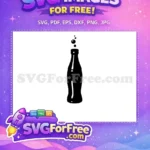 Free Black Soda Bottle Silhouette Free Carbonated Fizz Drink Coca Cola Free SVG - Instant Download
