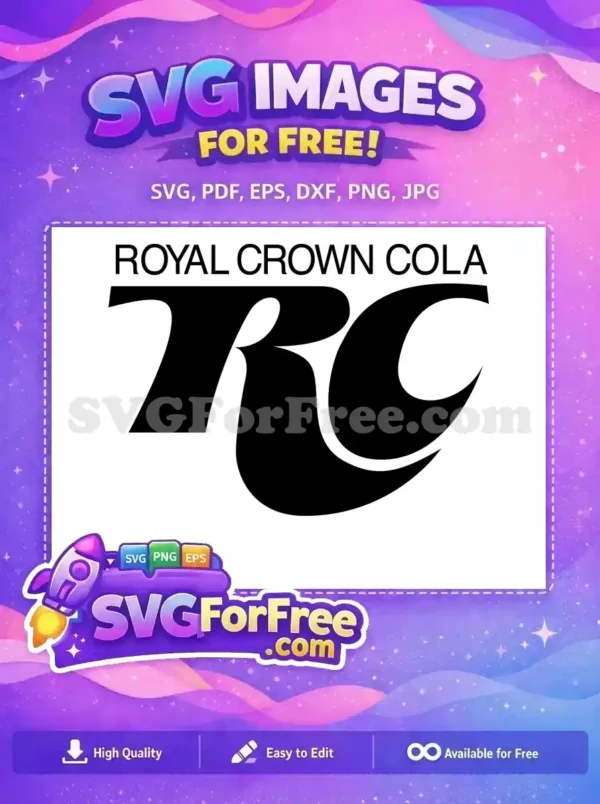 Free Royal Crown Free RC Logo Cola Free SVG