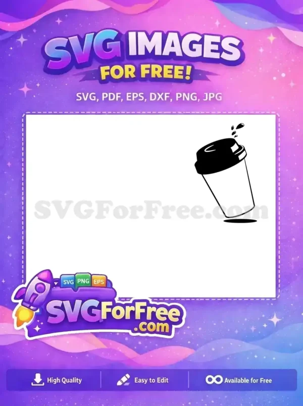 Free Spilling Coffee Free Black To-Go Cup Morning Drink Free SVG Free Spilling Coffee Free Black To-Go Cup Morning Drink Free SVG