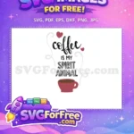 Free Spirit Animal Free Coffee Red Hearts Quote Free SVG - Instant Download