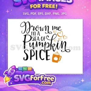 Free Black Script Pumpkin Spice Free Orange Coffee Mug Hearts Autumn Free SVG
