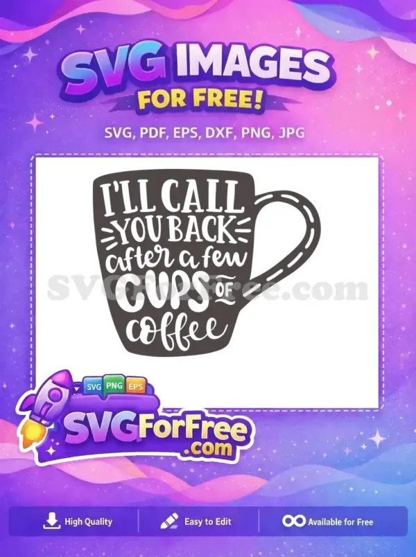 Free White Quote Free Dark Coffee Mug Coffee Free SVG