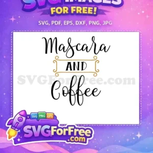 Free Black Script Mascara Free Gold Accent Coffee Theme Free SVG