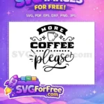Free Black Distressed Cup Free Please Script Coffee Free SVG - Instant Download