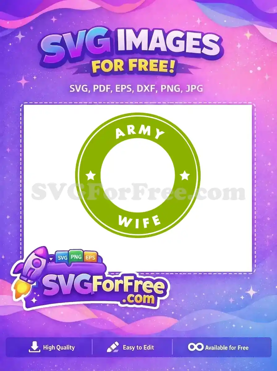 Free Green Stars Free Proud Wife Army Coffee Free SVG