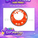 Free Orange Baseball Free Mom Coffee Baseball Mom Free SVG - Instant Download