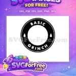 Free Basic Grinch black circle Free Christmas trees Coffee Art Free SVG - Instant Download