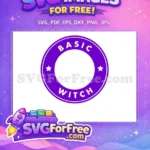 Free Purple Basic Witch Free White Stars Coffee Free SVG - Instant Download