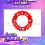 Free Red Circular Free White Hearts Coffee Valentine Free SVG - Instant Download