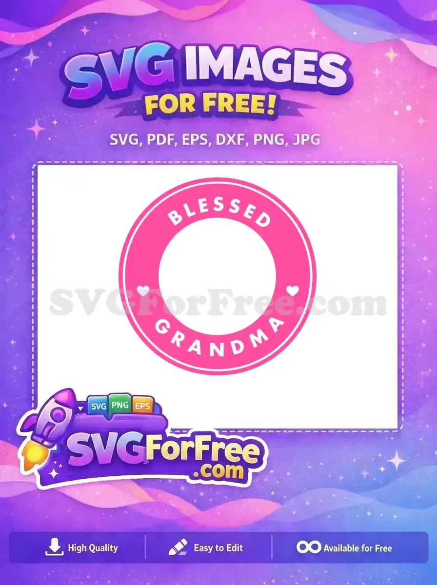 Free Pink Blessed Grandma Free Loving Hearts Grandmas Love Free SVG