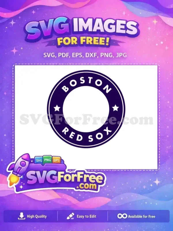 Free Purple Circle Design Free White Stars Text Boston Red Sox Free Coffee SVG