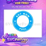 Free Boy Mom Free Blue Badge Stars Coffee Free SVG - Instant Download
