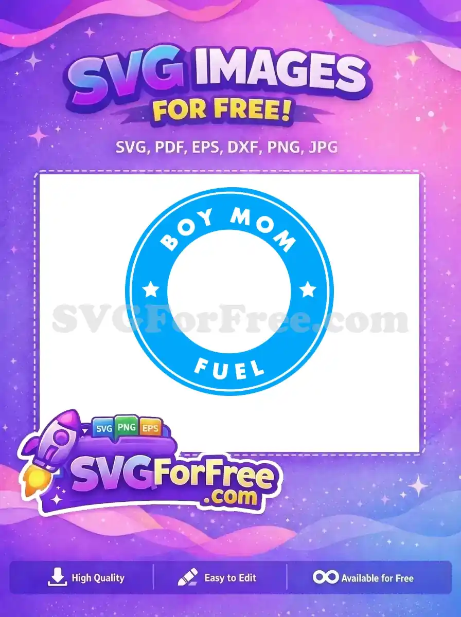 Free Boy Mom Free Blue Badge Stars Coffee Free SVG
