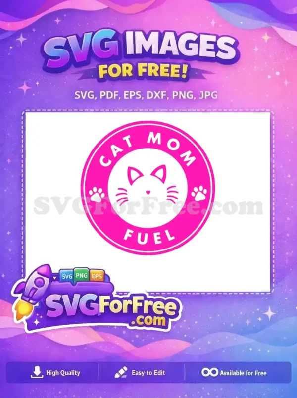 Free Pink Badge Free Cat Paws Mom Fuel Coffee Free SVG Free Pink Badge Free Cat Paws Mom Fuel Coffee Free SVG