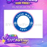 Free Cheer Mom Blue Free Pom Fuel Coffee Free SVG - Instant Download