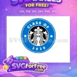 Free Starbucks Siren 2020 Free Blue White Coffee Free SVG - Instant Download