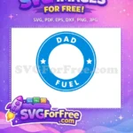 Free Blue Dad Fuel Badge Free White Stars Coffee Theme Free SVG - Instant Download