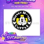 Free Happy Mickey Hands Free Black Yellow Coffee Mickey Mouse Free SVG - Instant Download