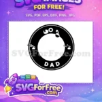 Free Black White Circular Free Coffee Beans Mugs Dad Fathers Day Free SVG - Instant Download