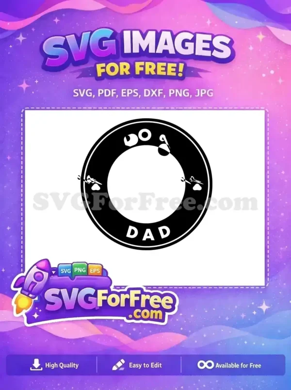 Free Black White Circular Free Coffee Beans Mugs Dad Fathers Day Free SVG