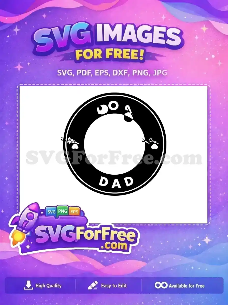 Free Black White Circular Free Coffee Beans Mugs Dad Fathers Day Free SVG