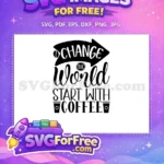 Free inspiring coffee bean quote Free coffee cup silhouette design Coffee Quotes Free SVG - Instant Download