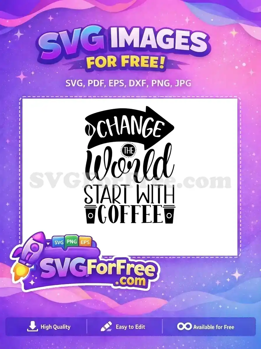 Free inspiring coffee bean quote Free coffee cup silhouette design Coffee Quotes Free SVG