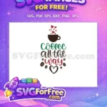 Free Brown Cup Hearts Free Coffee Beans Coffee Quotes Silhouette Free SVG - Instant Download