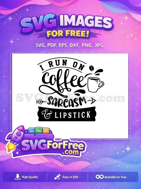 Free Black Coffee Free Sarcasm Coffee Quotes Silhouette Free SVG